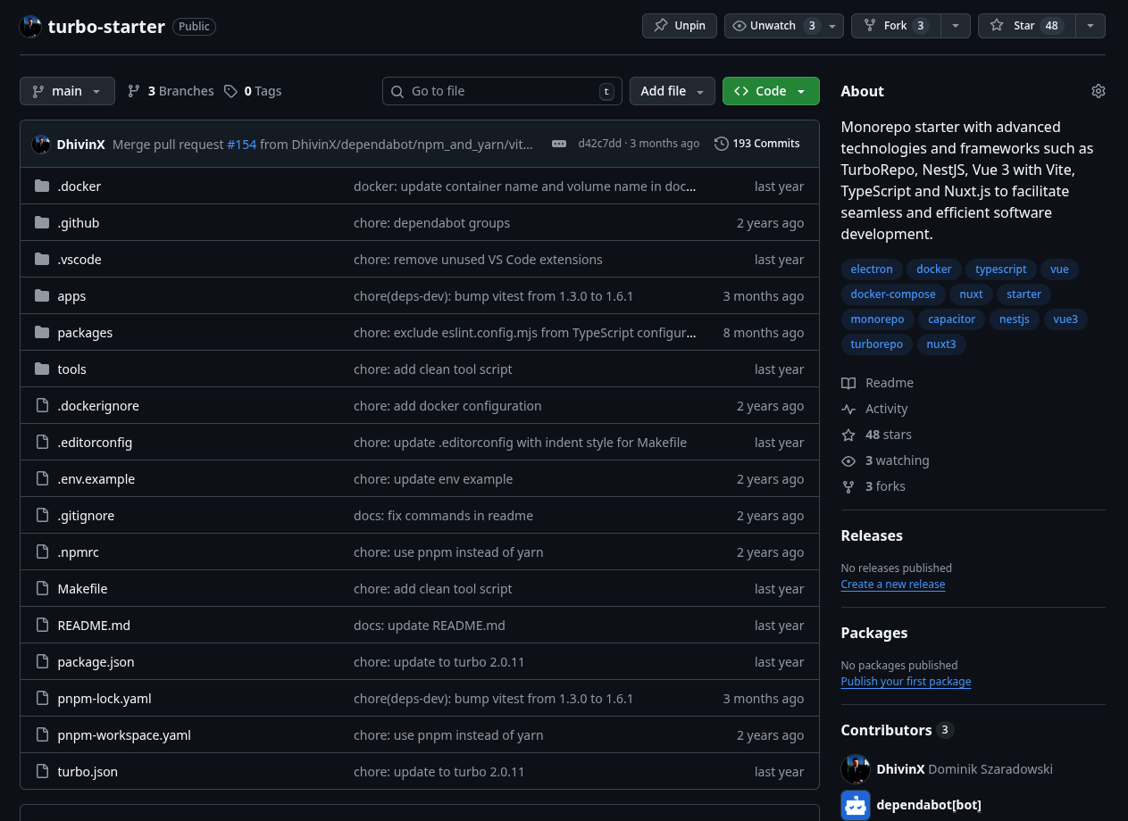Widok strony repozytorium na GitHubie z listą plików i folderów